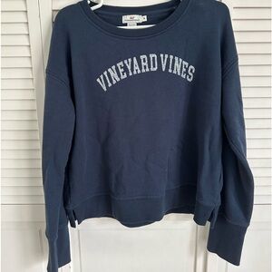 Vineyard Vines Navy Crop Crewneck